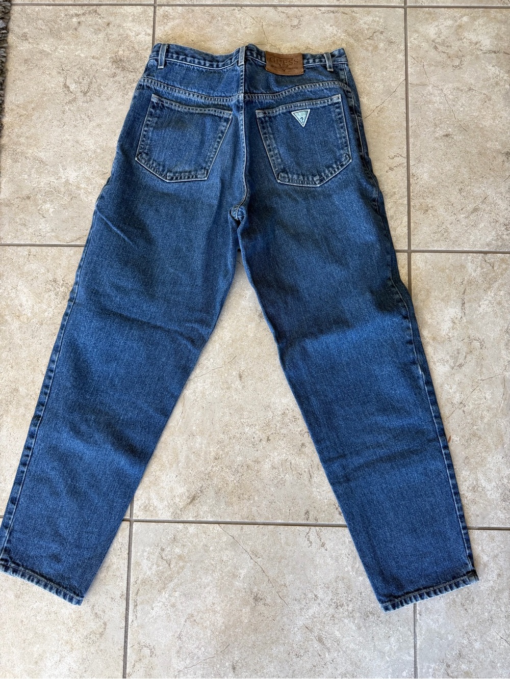 Guess Men's Dark Blue Relaxed Denim Jeans